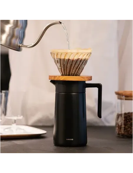 Ulcior termo Hario 600 ml cu suprafață ceramică - BLACK
