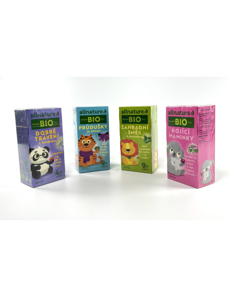 Allnature BIO Ceai pentru copii Amestec de grădină cu balsam de lămâie 20x1,5 g