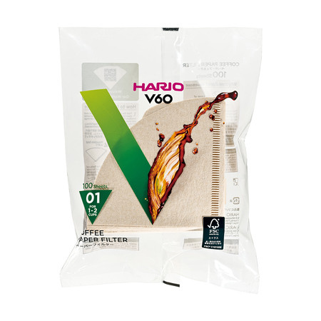 Filtre de hârtie Hario V60-01 100 buc, nealbite (VCF-01-100M)