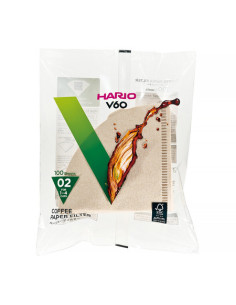 Filtre de hârtie Hario V60-02 100 buc, nealbite (VCF-02-100M)