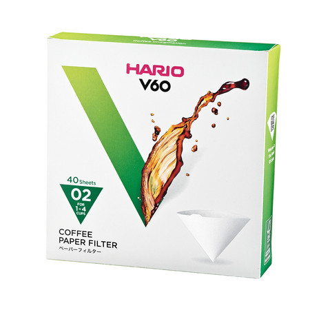 Filtre de hârtie Hario V60-02 40 buc, alb (VCF-02-40W)