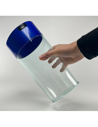 Cutie de vid Tightvac 680g - transparent + albastru