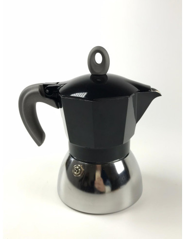 Bialetti Moka Induction 4 căni negru - Defect cosmetic / REDUCERE