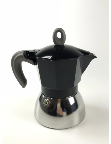 Bialetti Moka Induction 4 căni negru - Defect cosmetic / REDUCERE