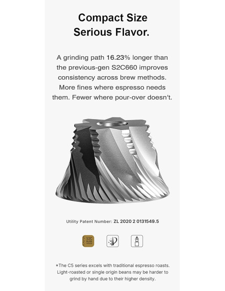 Grinder Timemore C5 PRO Alb