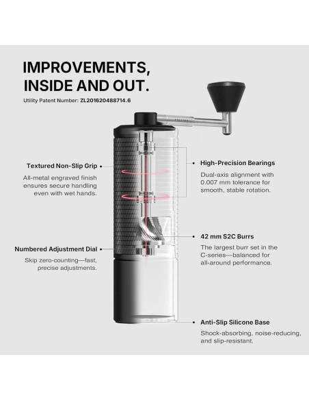 Râșniță Timemore C5 ESP PRO Negru