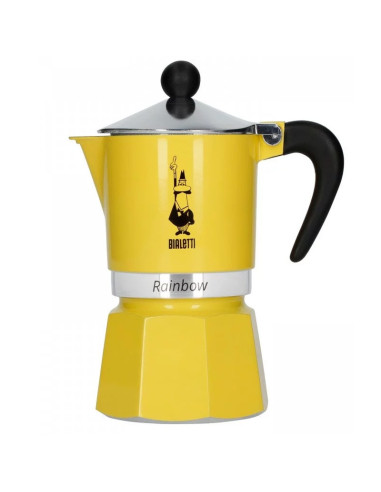 BAZAR - Bialetti Rainbow 3 yellow cafetieră moka