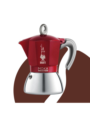 Bialetti Moka Induction 4 căni roșu