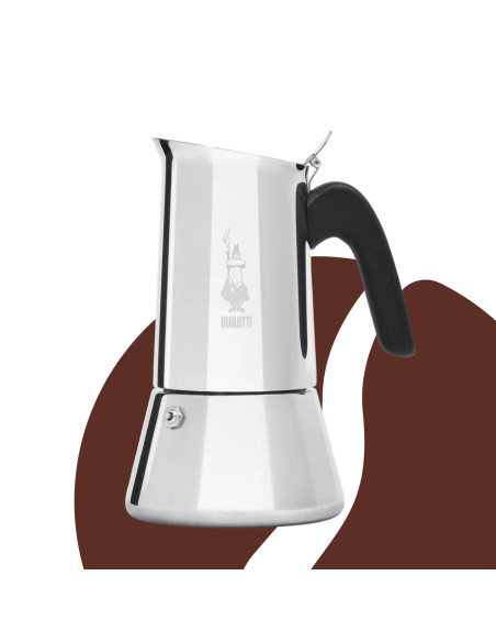 Bialetti Venus 6 cești, cafetieră moka cu inducție, cu inducție