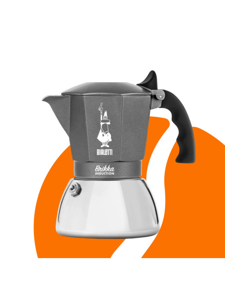 Cafetieră moka Bialetti Brikka Inducție 4 gri