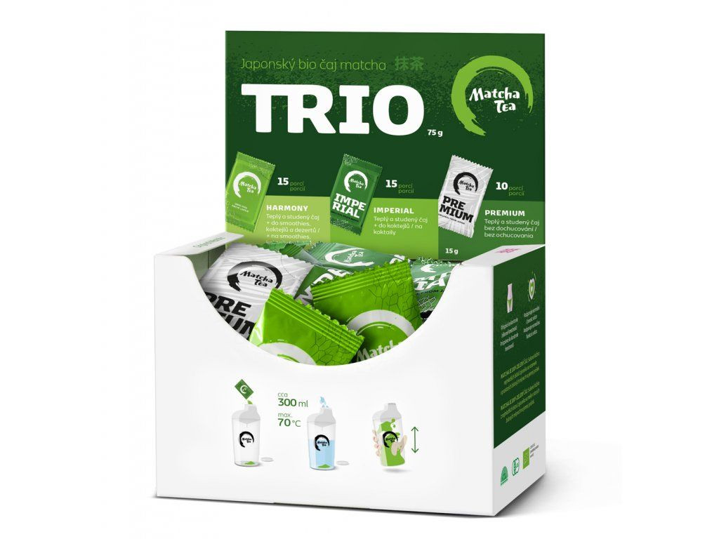 Trio de ceai matcha organic 75 g