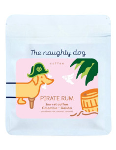 The Naughty dog PIRATE RUM baril de cafea - geisha 200g
