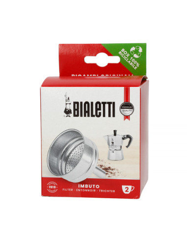 Cafetieră Bialetti din aluminiu cu pâlnie, pentru 2 cești