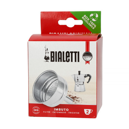 Cafetieră Bialetti din aluminiu cu pâlnie, pentru 2 cești