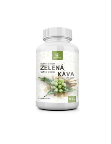 Allnature Cafea verde, extract din plante, 60 de capsule