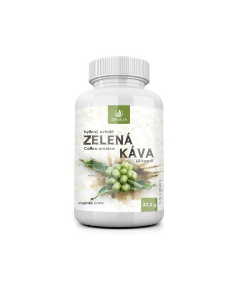 Allnature Cafea verde, extract din plante, 60 de capsule