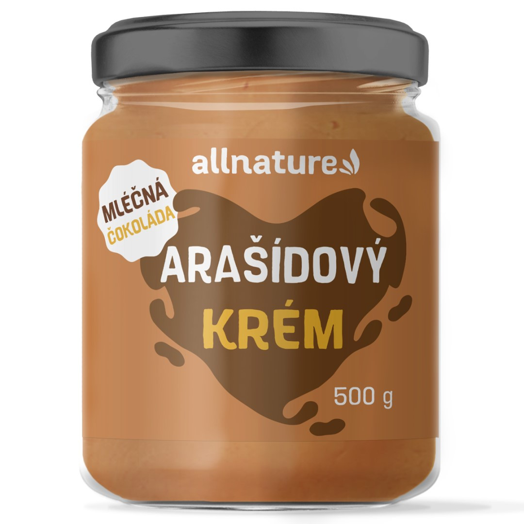 Allnature Unt de arahide cu ciocolată cu lapte 500 g