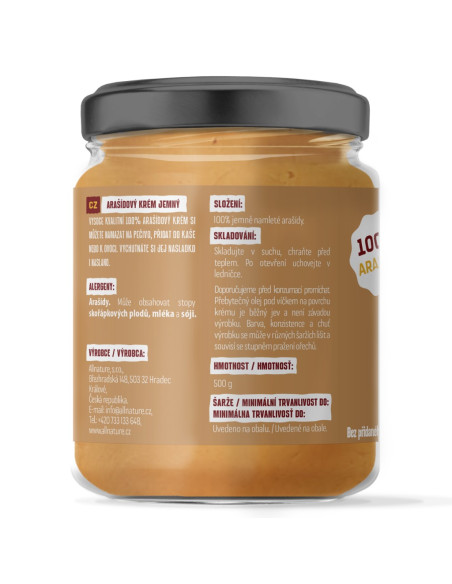 Arašídové máslo Allnature hladké 500 g