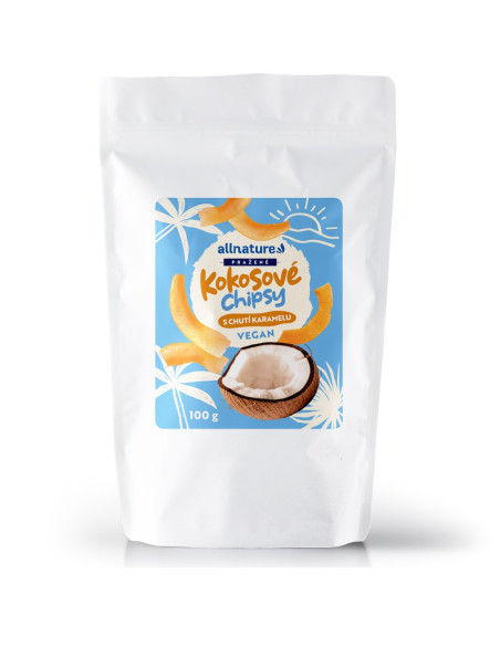 Allnature Chipsuri de cocos cu caramel 100 g