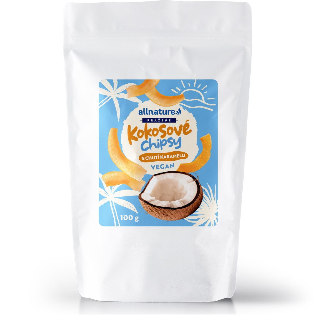 Allnature  chipsuri de cocos cu caramel 100 g