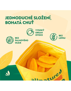 Allnature Felii de mango uscate 500 g 2