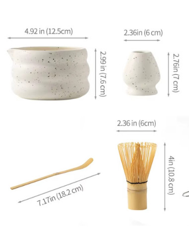 Set Kaffia Matcha – alb