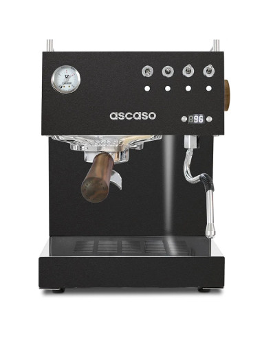 Aparat de espresso Ascaso Steel UNO PID, negru, cu elemente din lemn