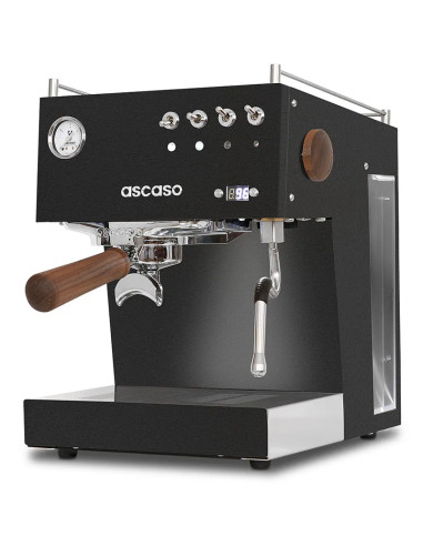 Aparat de espresso Ascaso Steel UNO PID, negru, cu elemente din lemn