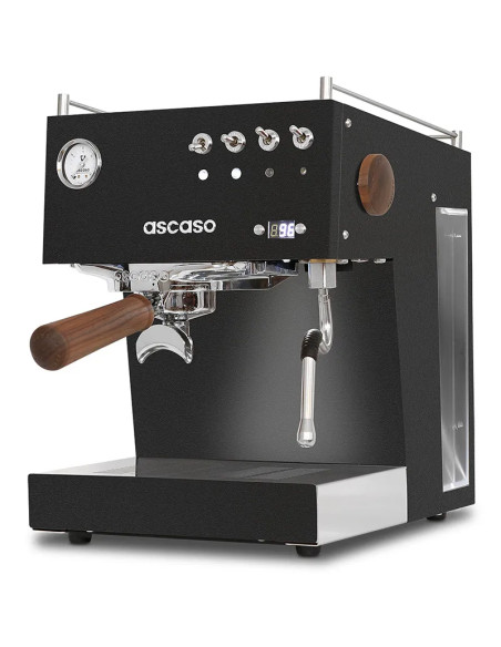 Aparat de espresso Ascaso Steel UNO PID, negru, cu elemente din lemn