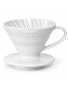 Dripper Hario V60-01 ceramic - alb (VDC-01W)
