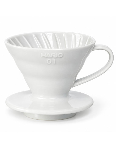 Dripper Hario V60-01 ceramic - alb (VDC-01W)