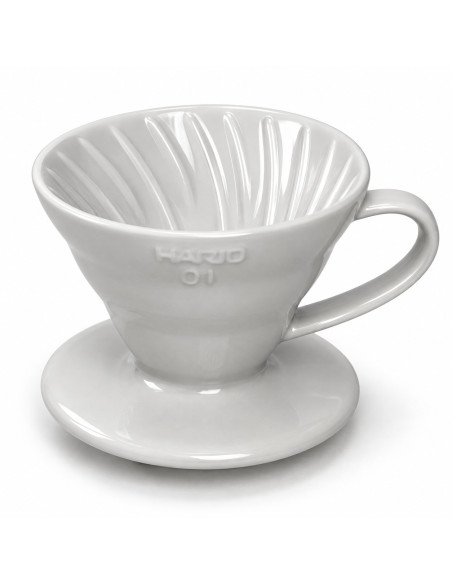 Dripper Hario V60-01 ceramic - alb (VDC-01W)