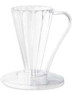 Cafec Flower Deep 27 – filtru de cafea din plastic, transparent