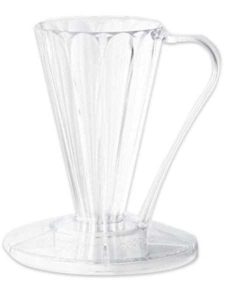 Cafec Flower Deep 27 – filtru de cafea din plastic, transparent