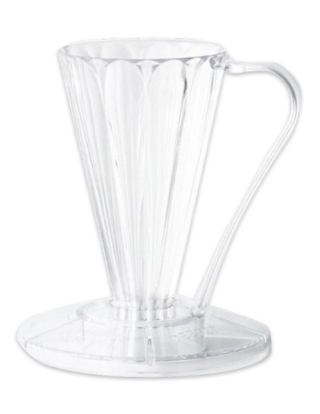 Cafec Flower Deep 27 – filtru de cafea din plastic, transparent
