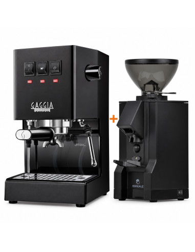 Pachet Gaggia Classic E24 negru + Eureka Mignon Manuale