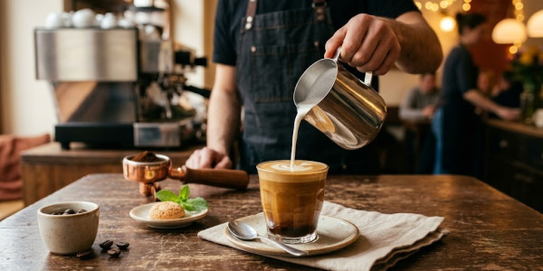 Prepararea cafelei Cortado
