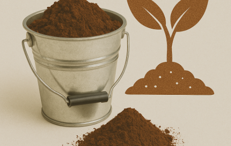 Cafea ca îngrășământ, logr pentru fertilizare și compost