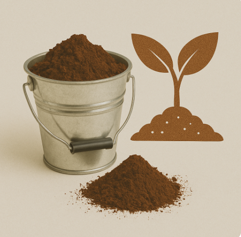 Cafea ca îngrășământ, logr pentru fertilizare și compost